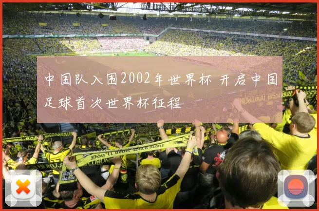 中国队入围2002年世界杯 开启中国足球首次世界杯征程